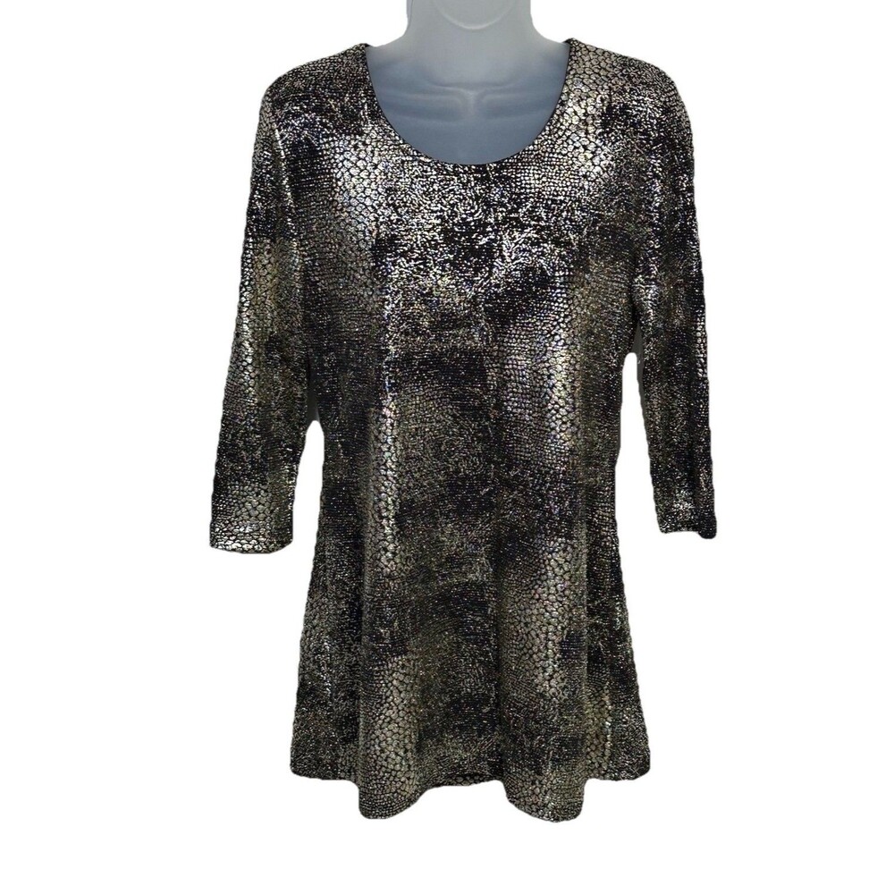 NWT Laura Ashley Gold Animal Print Metallic Shimmer Dress Size Small 6 Stretch